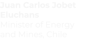 Juan Carlos Jobet Eluchans Minister of Energy and Mines, Chile 