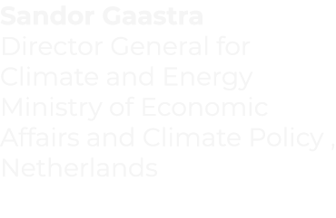 Sandor Gaastra Director General for Climate and Energy Ministry of Economic Affairs and Climate Policy , Netherlands